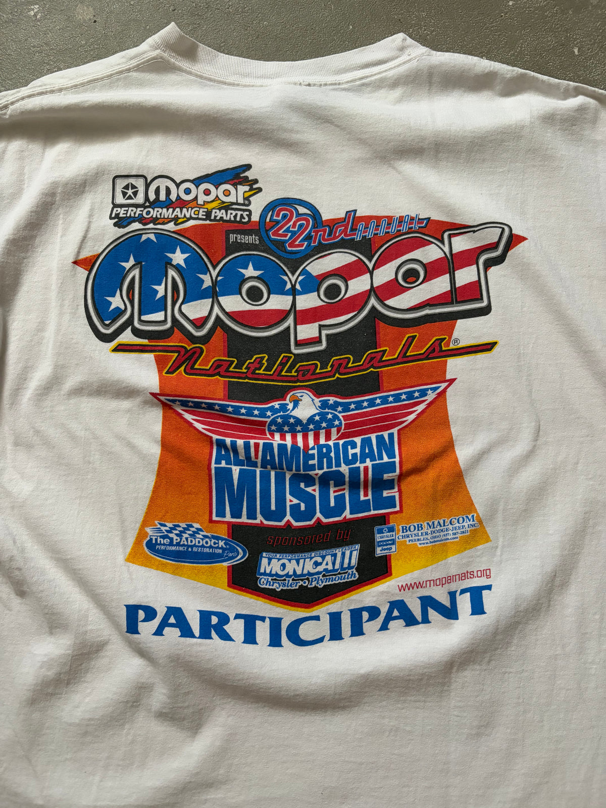 Vintage 2002 Mopar Nationals Car Racing T-Shirt (XL)