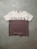 Vintage D&G Dolce & Gabbana Two Tone Logo T-Shirt (L)