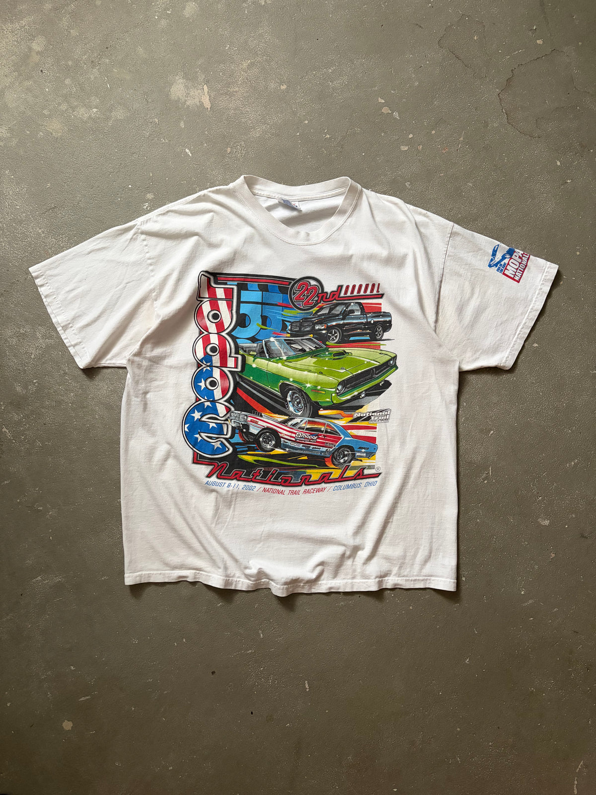 Vintage 2002 Mopar Nationals Car Racing T-Shirt (XL)