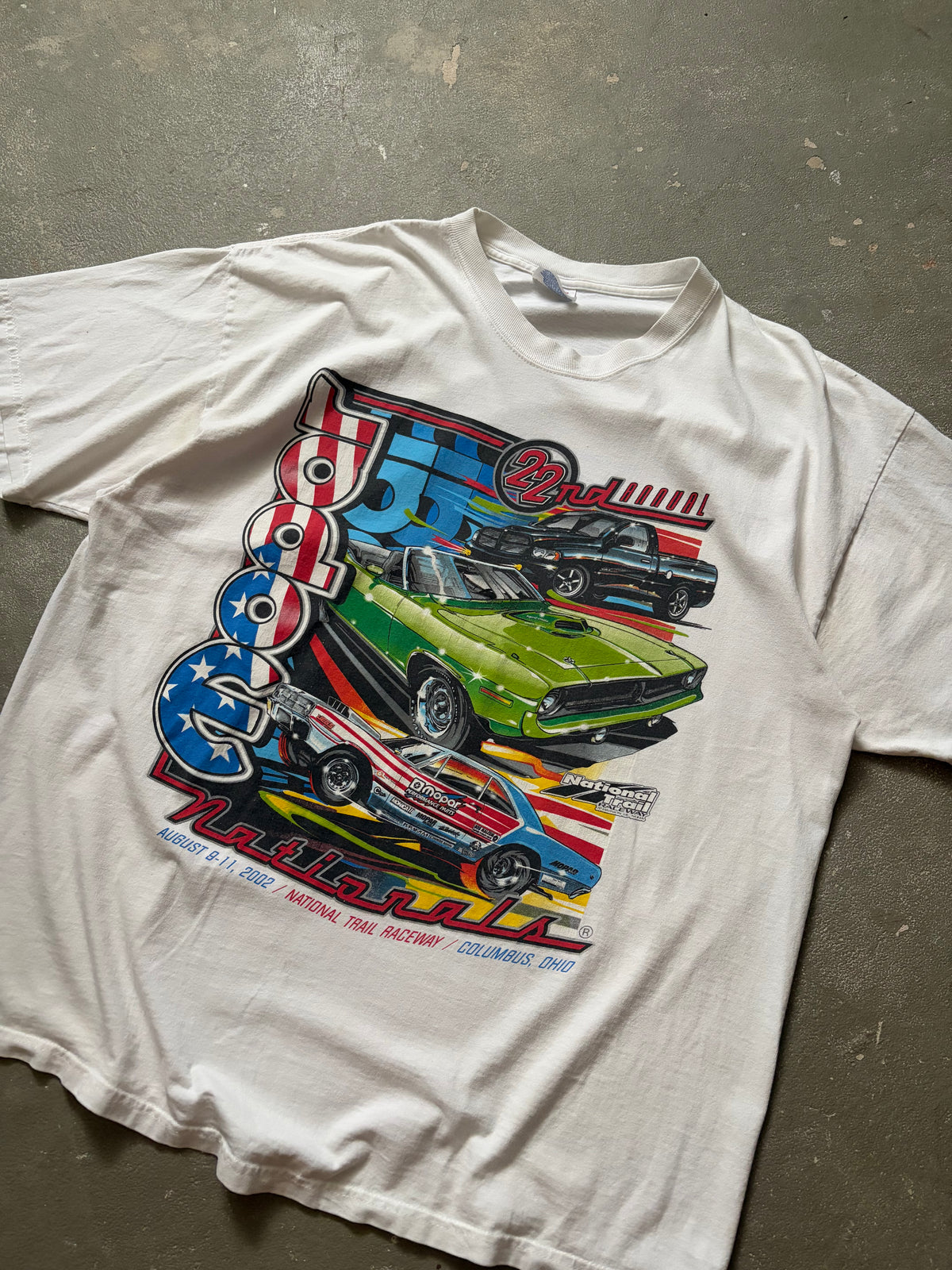 Vintage 2002 Mopar Nationals Car Racing T-Shirt (XL)
