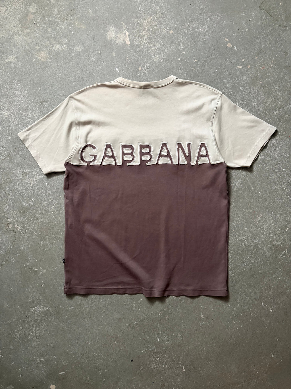 Vintage D&G Dolce & Gabbana Two Tone Logo T-Shirt (L)